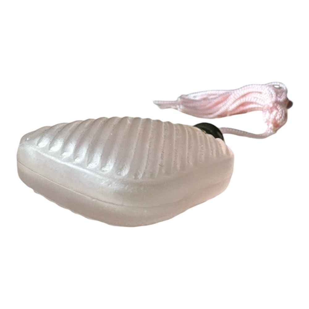 Set Of Three Light Frosted Pink Glass Art Studio Mini Perfume Bottle W/ Tassels - Picture 7 of 7